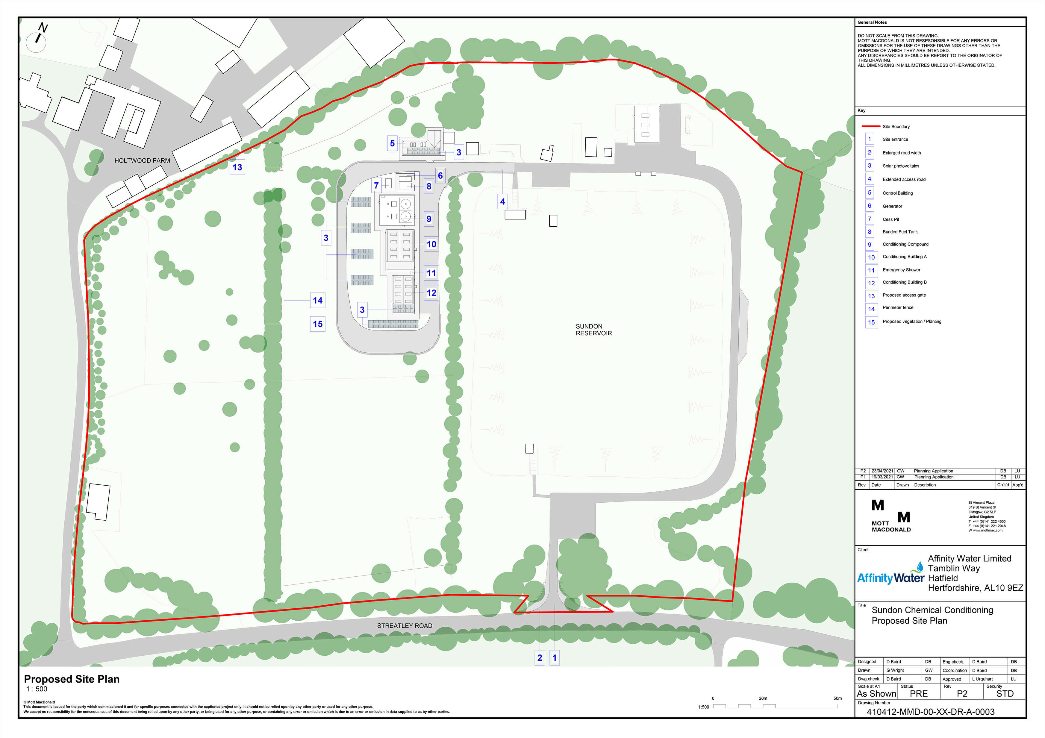 Proposed plan of the site