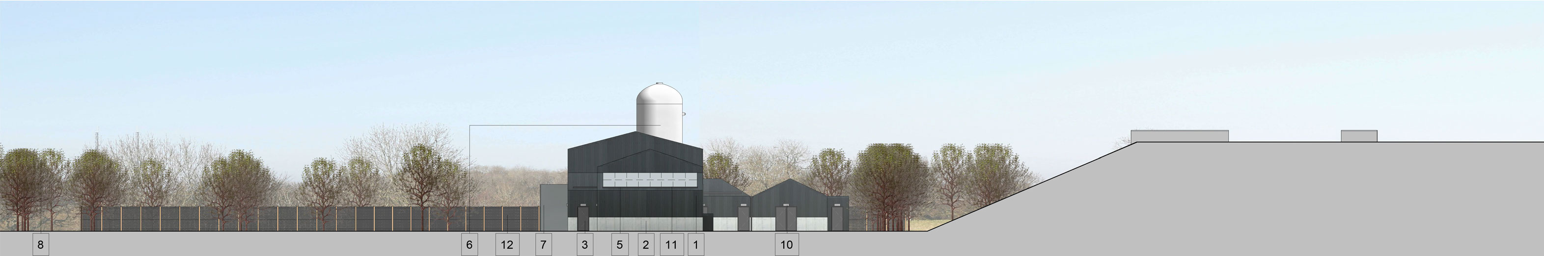 What the site will look like from the South