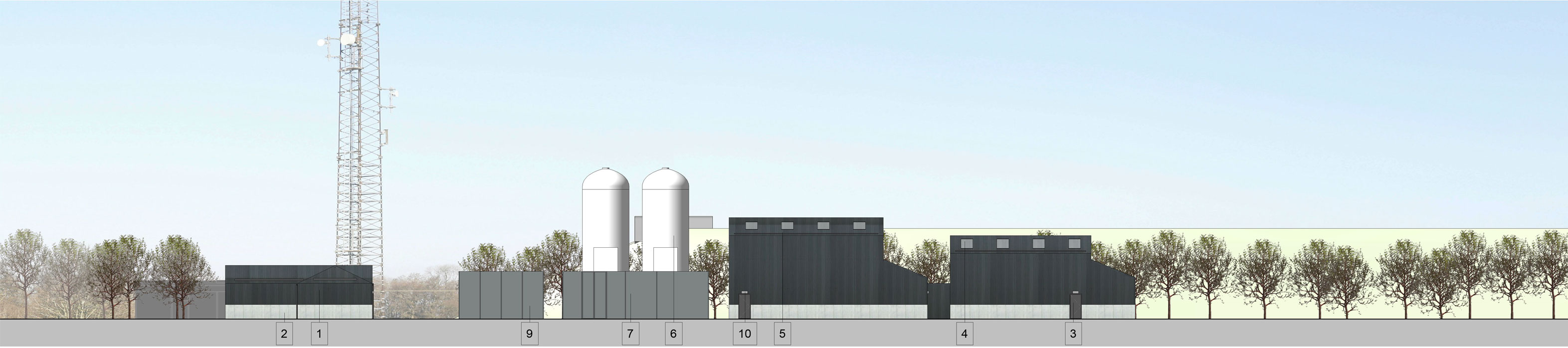 What the site will look like from the West