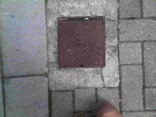 example of a stop tap cover, square