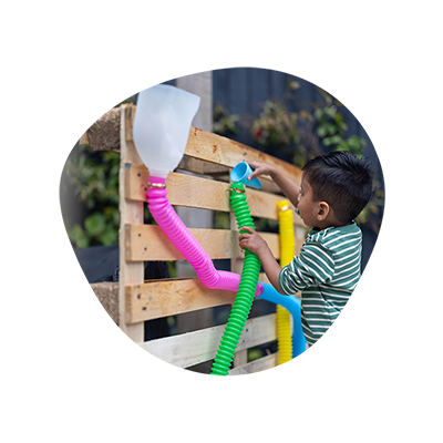 a child playing