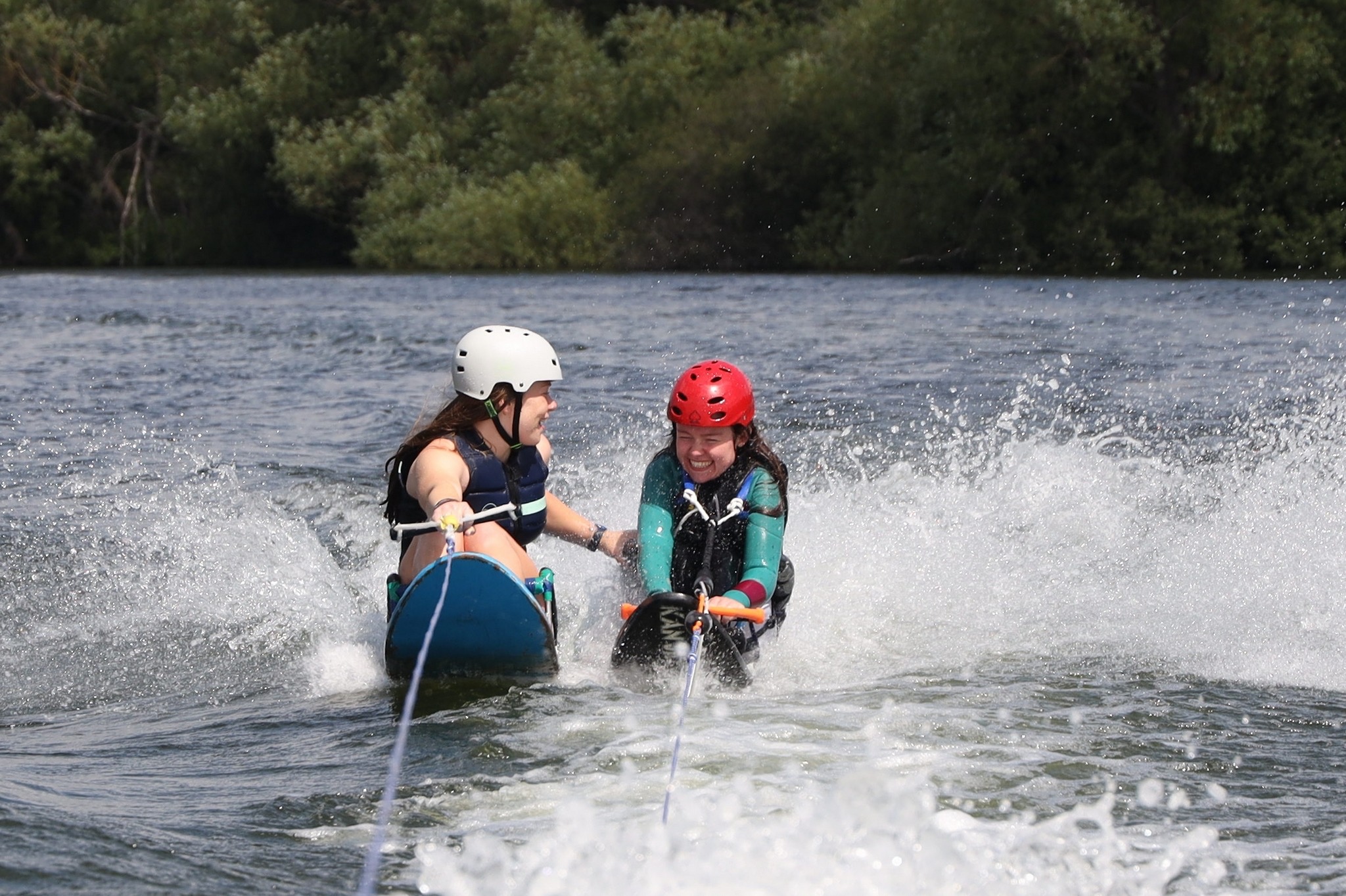 Yasmin water skiing