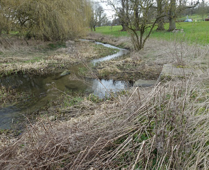 Gadebridge Park river bed before the improvement works
