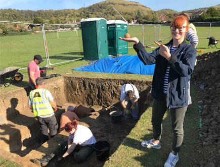 Uncovering an ancient uphill watercourse in Folkestone